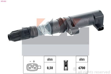 Катушка зажигания LADA LARGUS, DACIA DUSTER, NISSAN TERRANO, KW (470432)