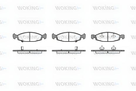 Тормозные колодки комплект для JEEP GRAND CHEROKEE/CHEROKEE, WOKING (P636302)