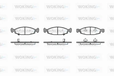 Комплект тормозных колодок JEEP GRAND, JEEP CHEROKEE, WOKING (P636302)
