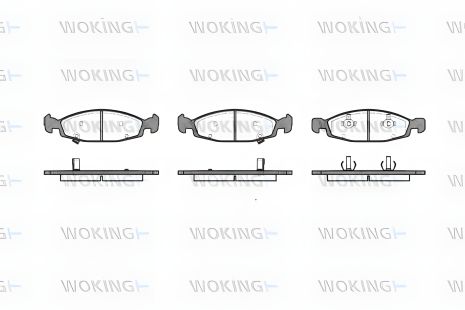 Тормозные колодки комплект для JEEP GRAND CHEROKEE/CHEROKEE, WOKING (P636302)