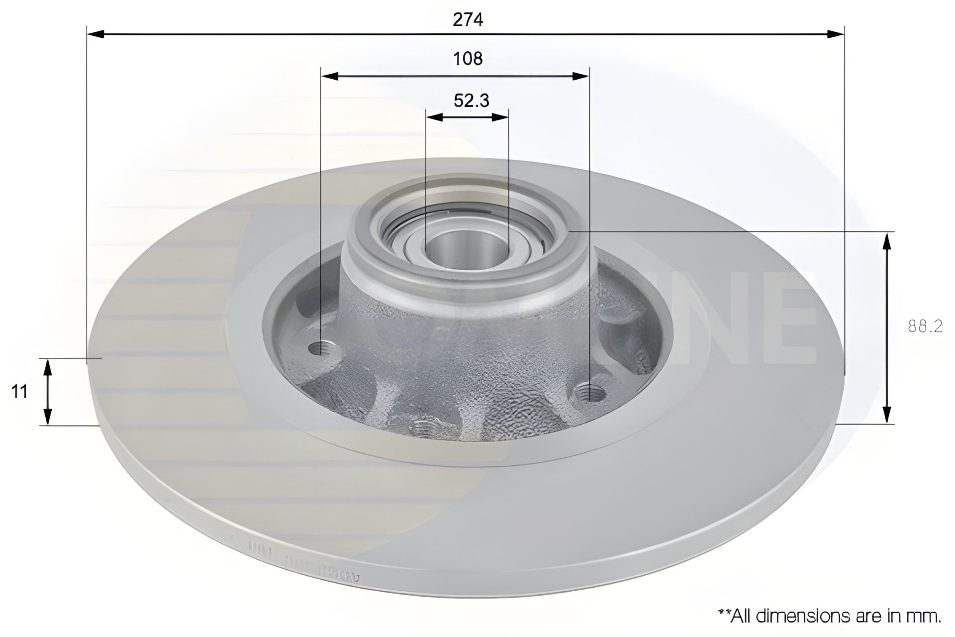 Гальмівний диск для CITAN і KANGOO, COMLINE (ADC3009) Гальмівний диск для CITAN і KANGOO, COMLINE (ADC3009)