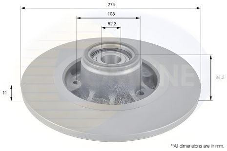 Гальмівний диск для CITAN і KANGOO, COMLINE (ADC3009)