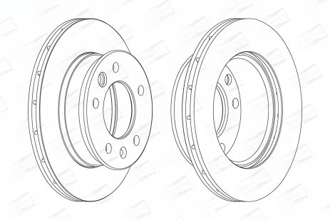 Гальмівний диск VW LT, SPRINTER MERCEDES-BENZ, PULLMANN MERCEDES-BENZ, CHAMPION (569122CH)