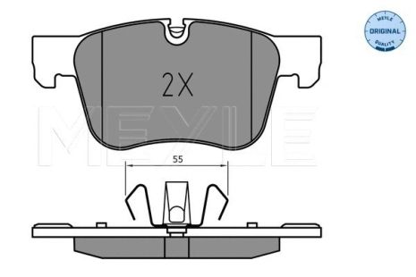 Комплект гальмівних колодок TOYOTA PROACE, OPEL GRANDLAND, PEUGEOT PARTNER, MEYLE (0252583417)