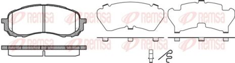 Комплект тормозных колодок, дисковый тормоз SUBARU IMPREZA, REMSA (108111)