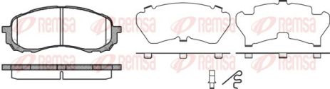 Комплект гальмівних колодок, дискове гальмо SUBARU IMPREZA, REMSA (108111)