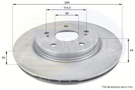 Диск тормозной SUZUKI GRAND, SUZUKI XL7, COMLINE (ADC0923V)