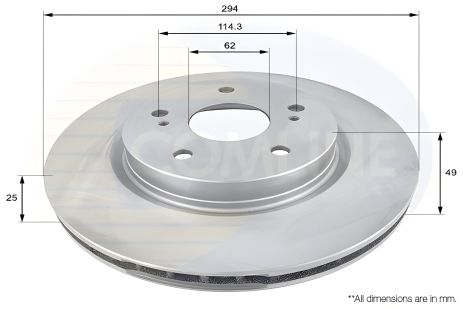Тормозной диск для SUZUKI GRAND и XL7, COMLINE (ADC0923V)