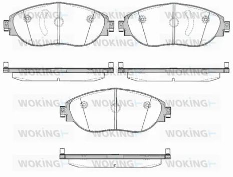 Комплект гальмівних колодок VW TIGUAN, VW ARTEON, WOKING (P1570300)