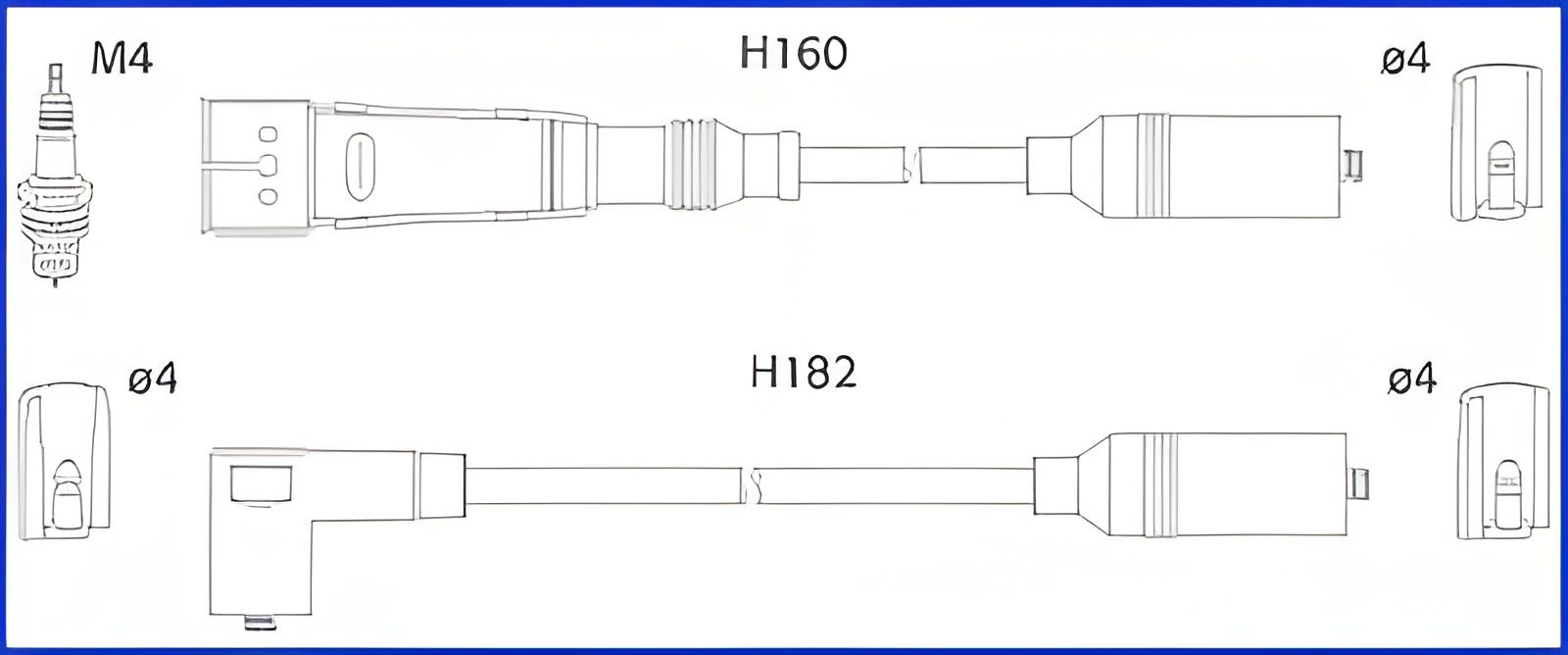 AUDI A6 Комплект дротів запалювання, HUCO (134717) AUDI A6 Комплект дротів запалювання, HUCO (134717)