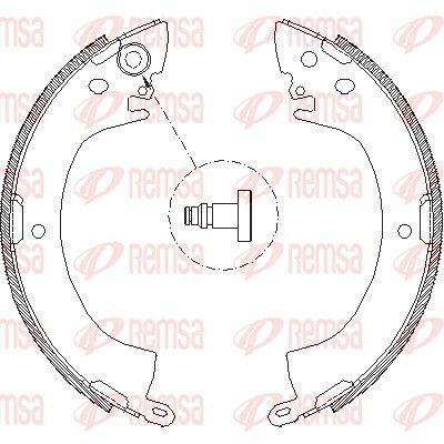 Комплект гальмівних колодок MITSUBISHI PAJERO, REMSA (412200)