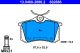 Комплект гальмівних колодок SEAT EXEO, SKODA OCTAVIA, AUDI A4, ATE (13046028862)
