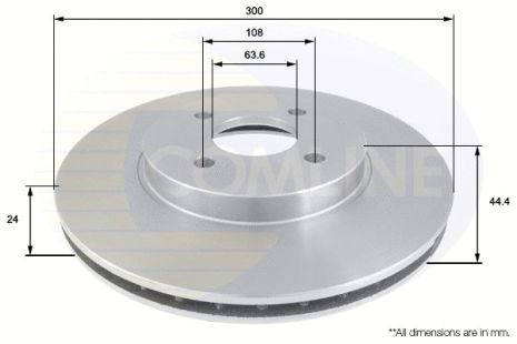 Диск тормозной FORD FOCUS, COMLINE (ADC1220V)