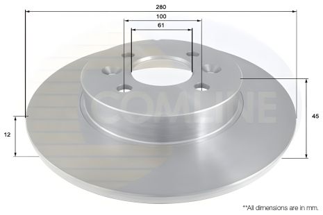 RENAULT KANGOO, COMLINE (ADC1569) гальмівний диск