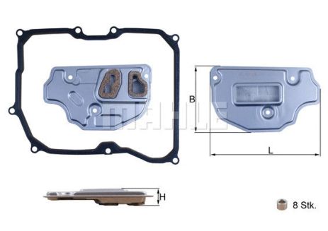 Фильтр АКПП VW Golf V/VI/ Passat 1.6-2.0 FSI/TDI 03-12 (с прокладкой), MAHLE/KNECHT (HX256D)