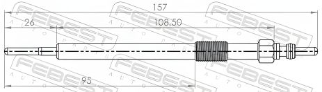 Свічка розжарювання SSANGYONG ACTYON, SSANGYONG STAVIC, SSANGYONG KORANDO, FEBEST (14642002) Свічка розжарювання SSANGYONG ACTYON, SSANGYONG STAVIC, SSANGYONG KORANDO, FEBEST (14642002)