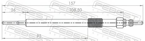 Свічка розжарювання SSANGYONG ACTYON, SSANGYONG STAVIC, SSANGYONG KORANDO, FEBEST (14642002) Свічка розжарювання SSANGYONG ACTYON, SSANGYONG STAVIC, SSANGYONG KORANDO, FEBEST (14642002)