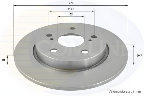 Диск гальмівний VW PASSAT, TOYOTA COROLLA, TOYOTA AURIS, COMLINE (ADC01146) Диск гальмівний VW PASSAT, TOYOTA COROLLA, TOYOTA AURIS, COMLINE (ADC01146)