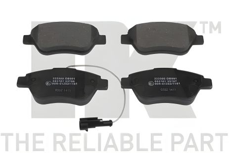 Комплект гальмівних колодок для PEUGEOT BIPPER, CITROËN E-MEHARI, LANCIA MUSA, NK (222380)