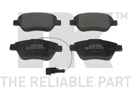 Комплект гальмівних колодок для PEUGEOT BIPPER, CITROËN E-MEHARI, LANCIA MUSA, NK (222380)