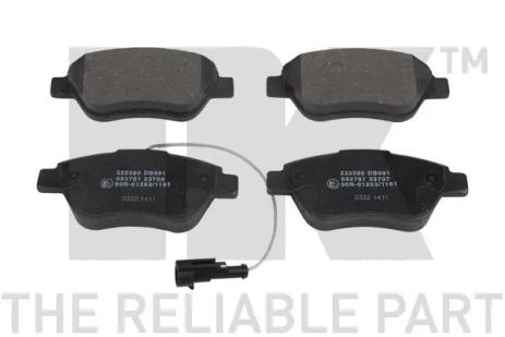 Комплект тормозных колодок PEUGEOT BIPPER, CITROËN E-MEHARI, LANCIA MUSA, NK (222380)