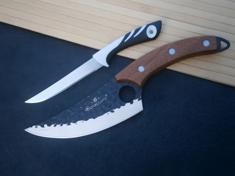 Кухонный нож повара Sonmelony RT-34 Fultang 27 см + подарок нож Tramontina 20 см Кухонный нож повара Sonmelony RT-34 Fultang 27 см + подарок нож Tramontina 20 см