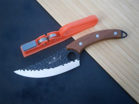 Sonmelony Шеф Ніж кухарський RT-34 Fultang 27см + Точилка подарунок для ножів XR-119