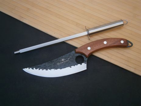 Шеф-нож поварской Sonmelony RT-34 Fultang 27см + Мусат Chef КТ-40 для заточки Шеф-нож поварской Sonmelony RT-34 Fultang 27см + Мусат Chef КТ-40 для заточки