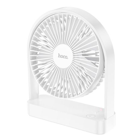 Вентилятор Hoco HX65 ultra-thin desktop fan, 25dB, 2000mAh, 1.5-6h, white
