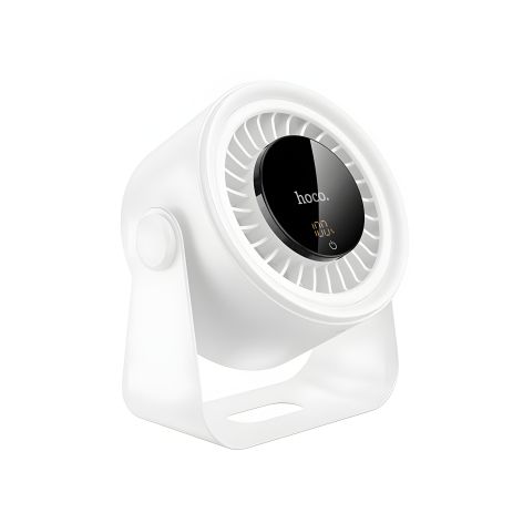 Вентилятор Hoco HX66 Circulating Fan Desktop, 5 Speed, 50dB, 3000mAh, 2-7h, white