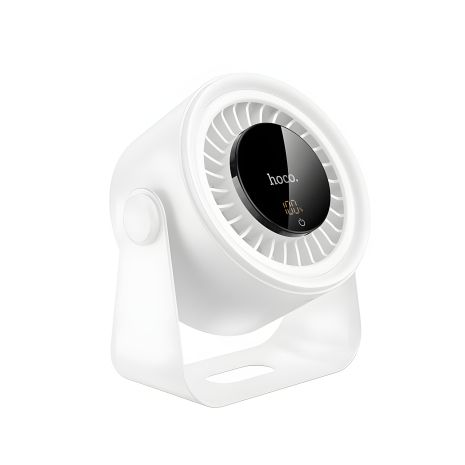 Вентилятор Hoco HX66 Circulating Fan Desktop, 5 Speed, 50dB, 3000mAh, 2-7h, white