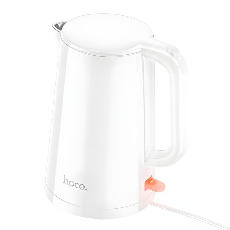 HOCO HE11 Електрочайник, 1.7L, 1500-1800W, 0.75m, Electric Kettle (EU) White