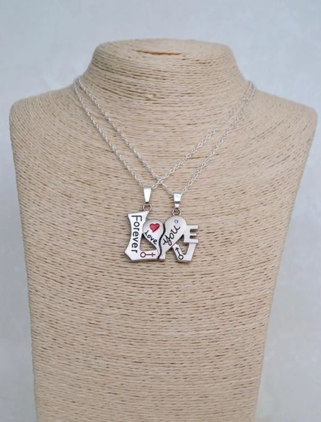 Подвески парные для двоих влюбленных I love you forever