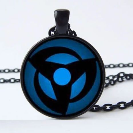 Кулон подвеска Наруто Sharingan Shippuuden синий знак цветок жизни Аниме амулет талисман Naruto панк