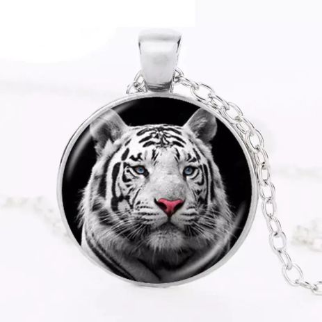 Шикарний кулон білий тигр Tiger підвіска