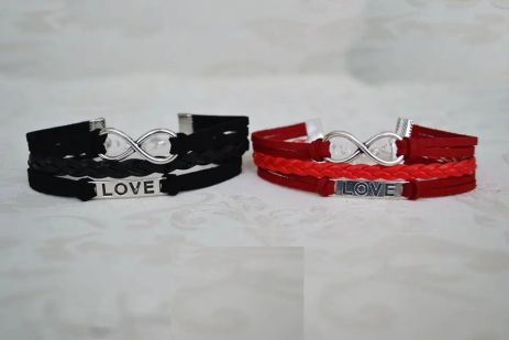 Браслет бесконечность love для влюбленных парные браслеты