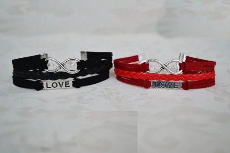 Браслет бесконечность love для влюбленных парные браслеты