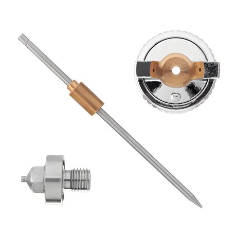 Форсунки комплект 0,8 мм для HVLP фарбопульта PT-0101 (форсунка, головка повітряна, голка) INTERTOOL PT-2002 Форсунки комплект 0,8 мм для HVLP фарбопульта PT-0101 (форсунка, головка повітряна, голка) INTERTOOL PT-2002