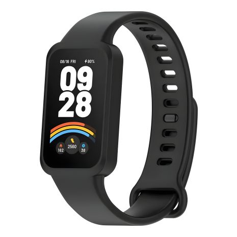 Ремешок для Xiaomi Mi Band 9 Активный Чёрный Дизайн Оригинал