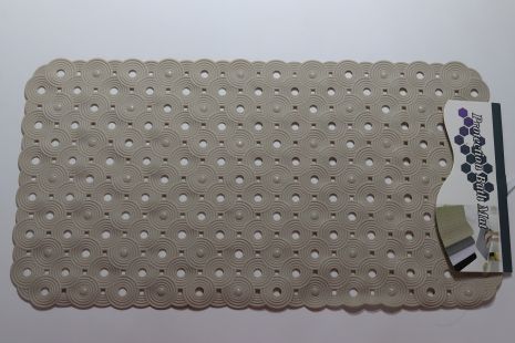 Килимок антиковзький у ванну на присосках 69*37 см 1806/beige Circle