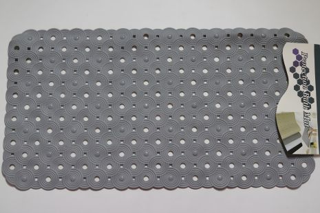 Антиковзький килимок у ванну на присосках 69*37 см Circle 1806/ grey - безпека ванної