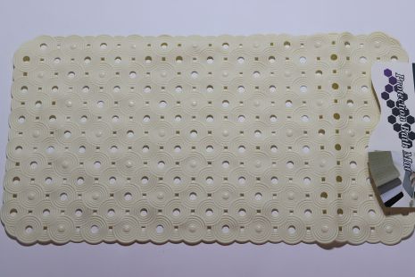 Антиковзький килимок для ванни з присосками 69*37 см Circle 1806/cream