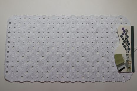 Антиковзький килимок у ванну на присосках 69*37 см Білий Circle 1806