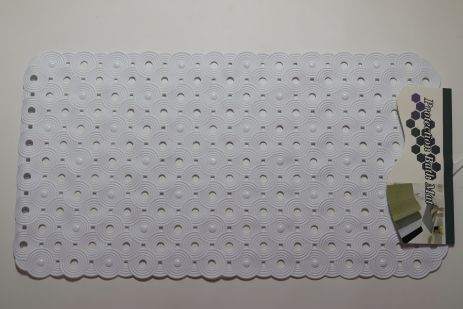 Антиковзький килимок у ванну на присосках 69*37 см Білий Circle 1806