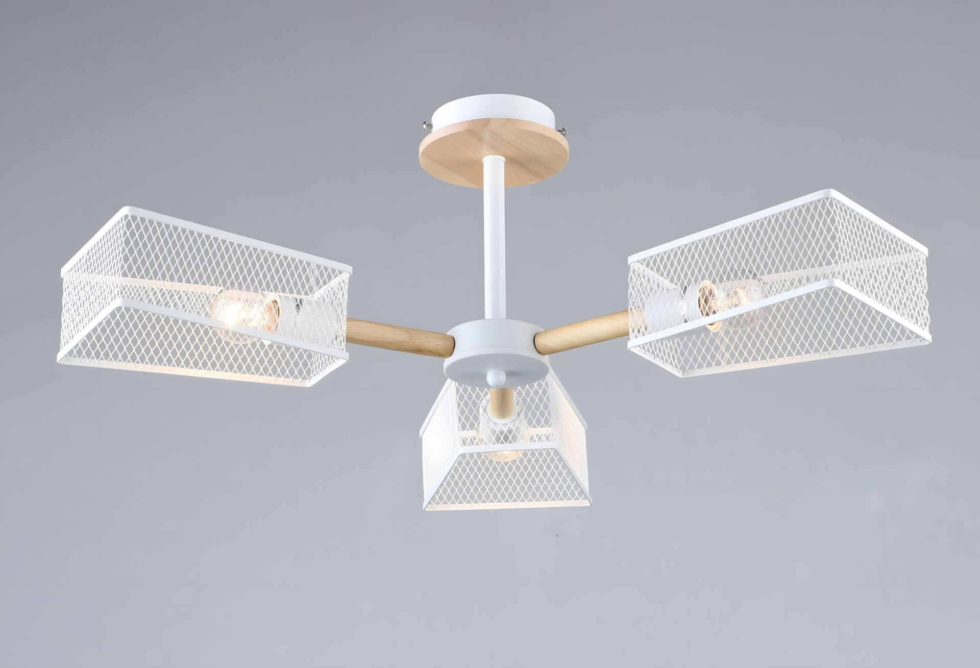 Люстра VALESO B N6687/3 комбінація білого та дерева Люстра VALESO B N6687/3 комбінація білого та дерева