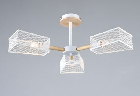 Люстра VALESO B N6687/3 комбінація білого та дерева