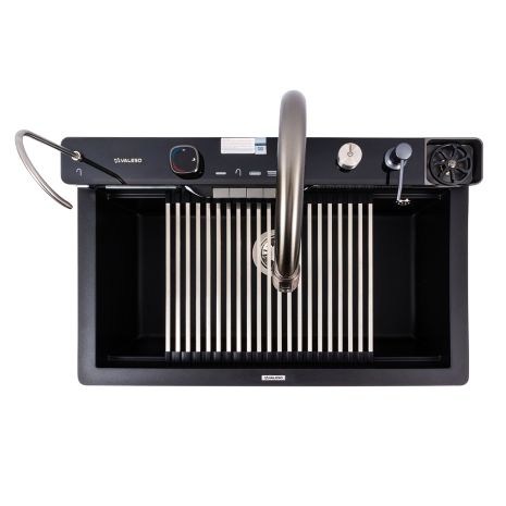 Гранитная мойка для кухни VALESO EVANORA 7546 матовая Черная