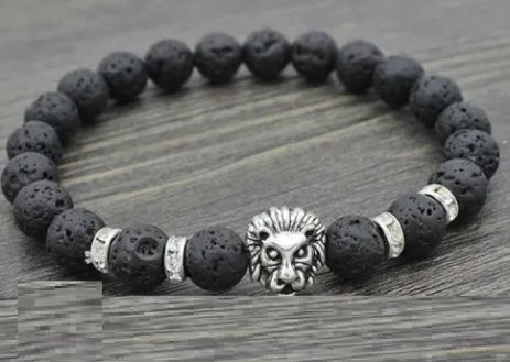 Браслет із шунгіту вулканічного каменю LION лев із левом вулканічний камінь Браслет із шунгіту вулканічного каменю LION лев із левом вулканічний камінь