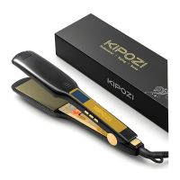 Прасочка Kipozi професійна для випрямлення волосся (кератинового) з титановими пластинами, чорна