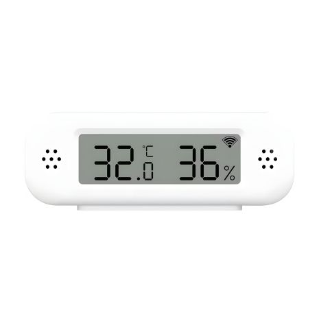 Датчик температури та вологості TH02 Pro з дисплеєм, Wi-Fi 2.4G, Smart Life, Tuya Smart, 2хААА, white Датчик температури та вологості TH02 Pro з дисплеєм, Wi-Fi 2.4G, Smart Life, Tuya Smart, 2хААА, white